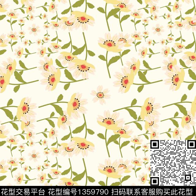 花卉大牌风趣味传统印花华亿平台下载（图片编号: 1359790） - 瓦栏（Walan）