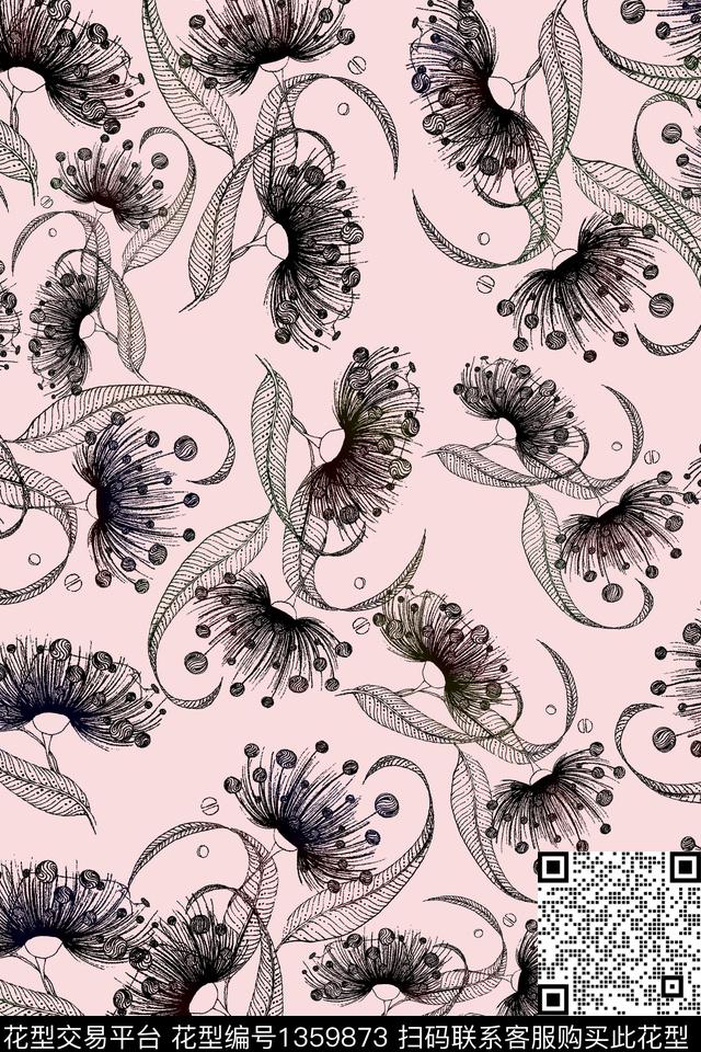 民族风大牌风抽象数码印花华亿平台下载（图片编号: 1359873） - 瓦栏（Walan）