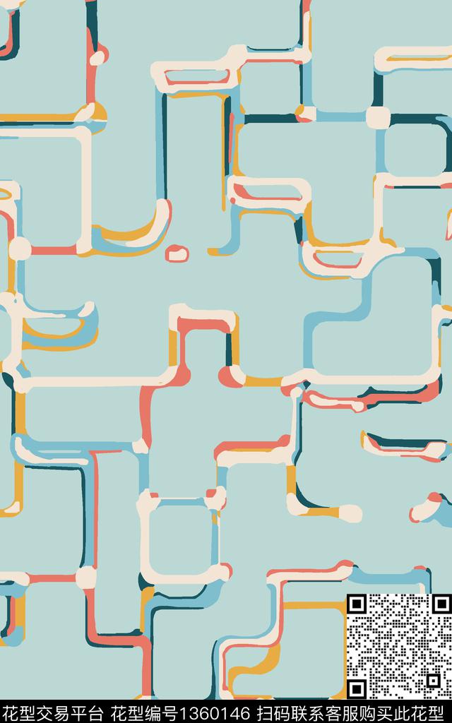 绿植树叶紫藤花男装传统印花华亿平台下载（图片编号: 1360146） - 瓦栏（Walan）