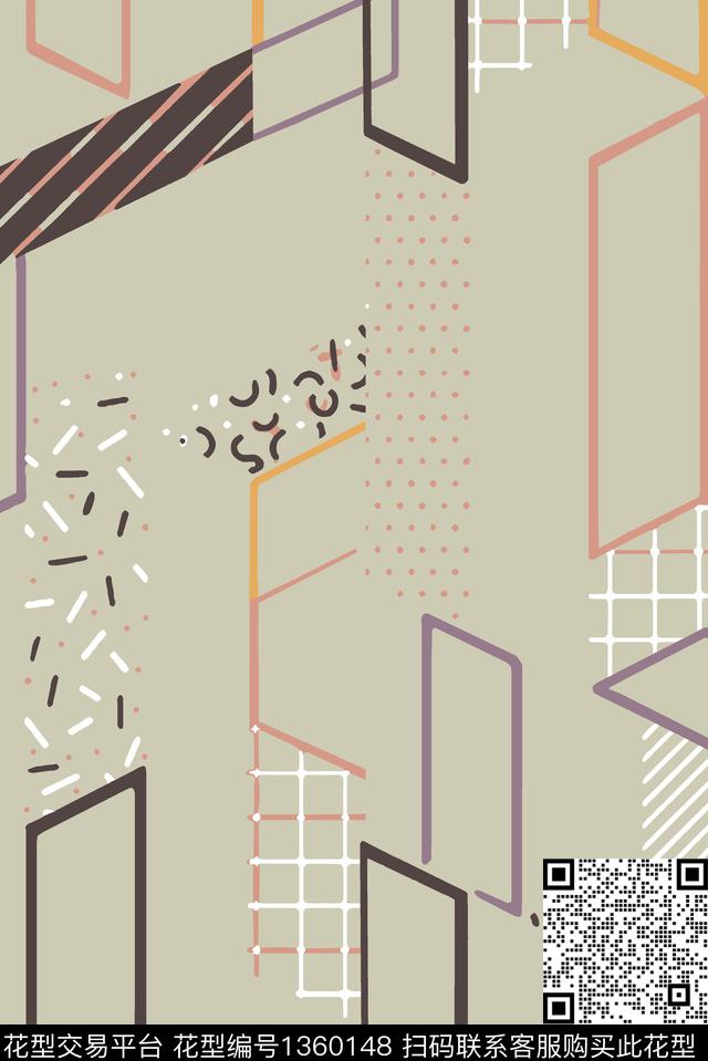 绿植树叶紫藤花男装传统印花华亿平台下载（图片编号: 1360148） - 瓦栏（Walan）