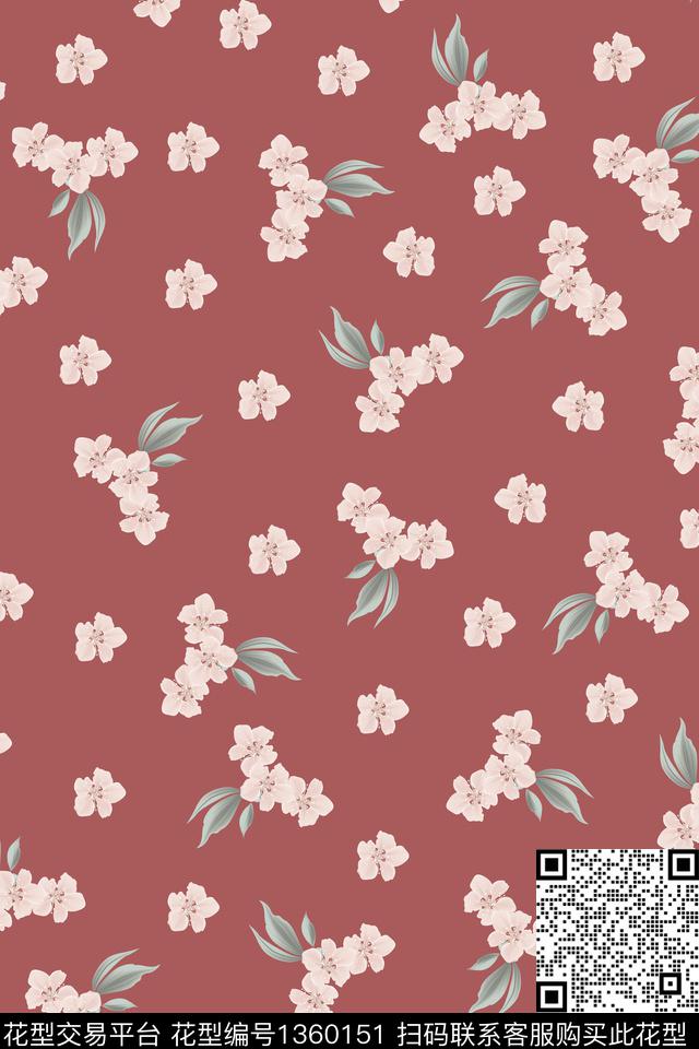 花卉花瓣春夏华亿平台数码印花华亿平台下载（图片编号: 1360151） - 瓦栏（Walan）