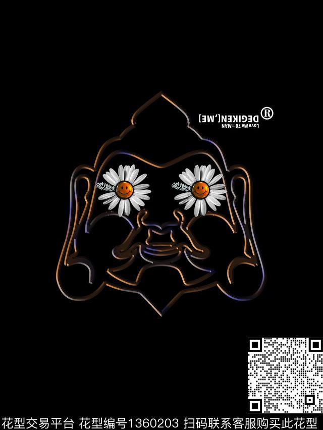 几何字母潮牌传统印花华亿平台下载（图片编号: 1360203） - 瓦栏（Walan）