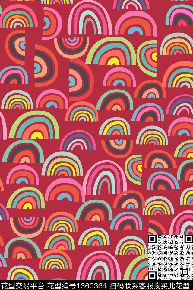 彩虹休闲风简约大牌传统印花华亿平台下载（图片编号: 1360364） - 瓦栏（Walan）