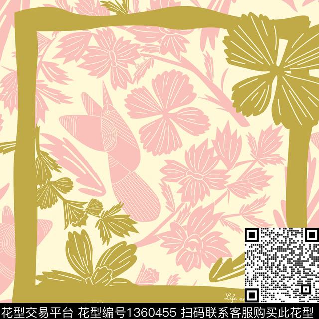 插画时尚花卉传统印花华亿平台下载（图片编号: 1360455） - 瓦栏（Walan）