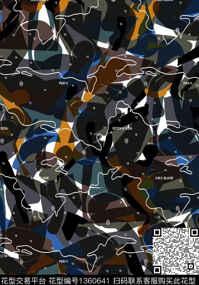 字母大牌风潮牌传统印花华亿平台下载（图片编号: 1360641） - 瓦栏（Walan）