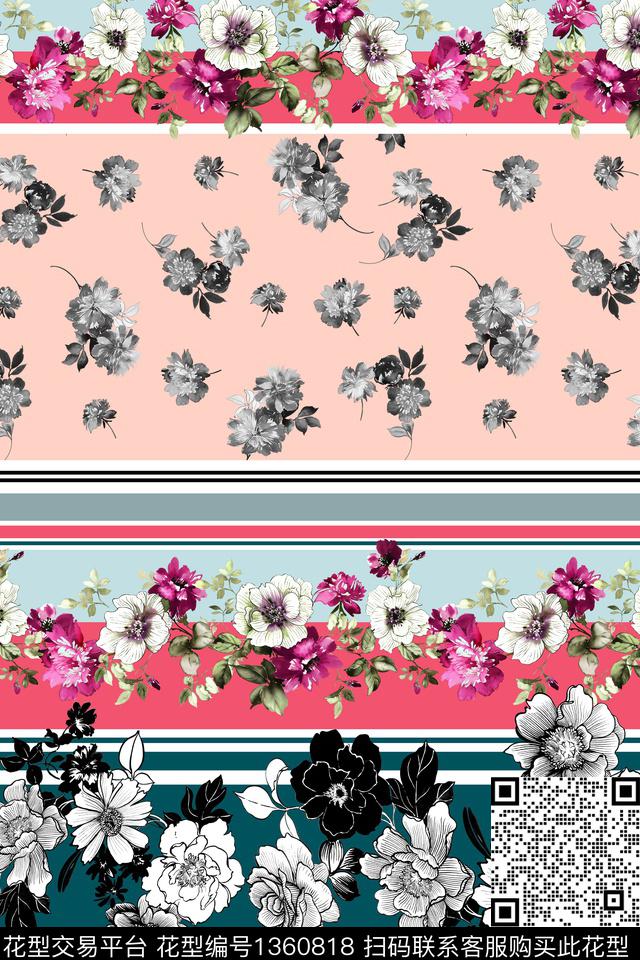 连衣裙数码华亿平台花卉数码印花华亿平台下载（图片编号: 1360818） - 瓦栏（Walan）