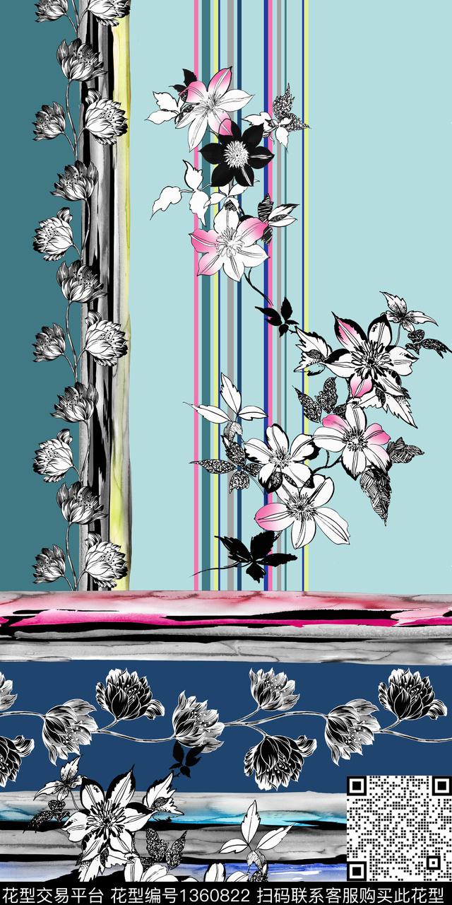 连衣裙数码华亿平台花卉数码印花华亿平台下载（图片编号: 1360822） - 瓦栏（Walan）
