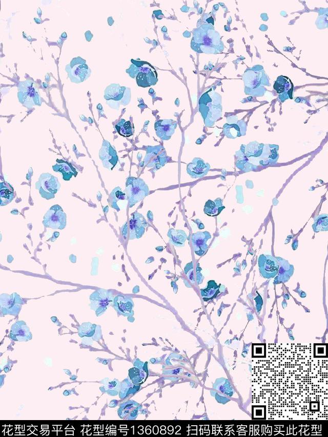 油画华亿平台大牌风小清新数码印花华亿平台下载（图片编号: 1360892） - 瓦栏（Walan）