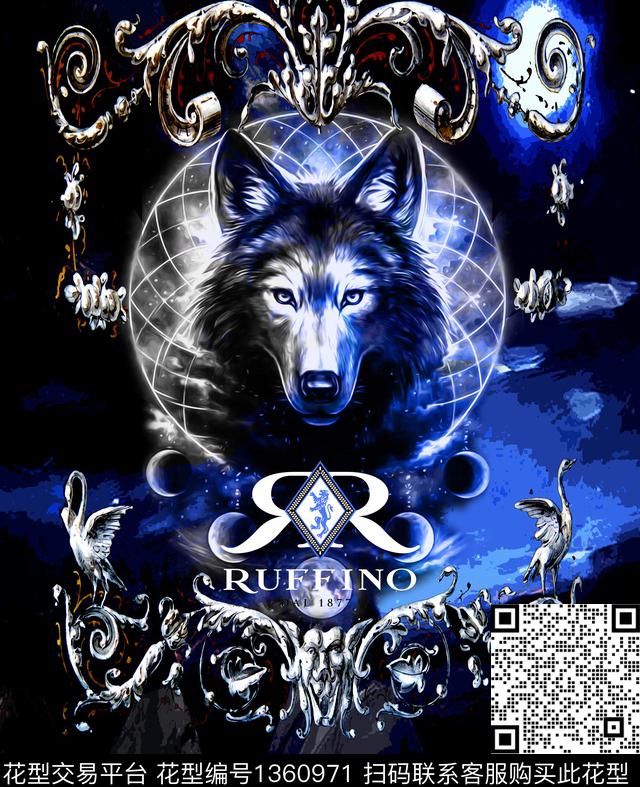 扎染华亿平台大牌风狼数码印花华亿平台下载（图片编号: 1360971） - 瓦栏（Walan）