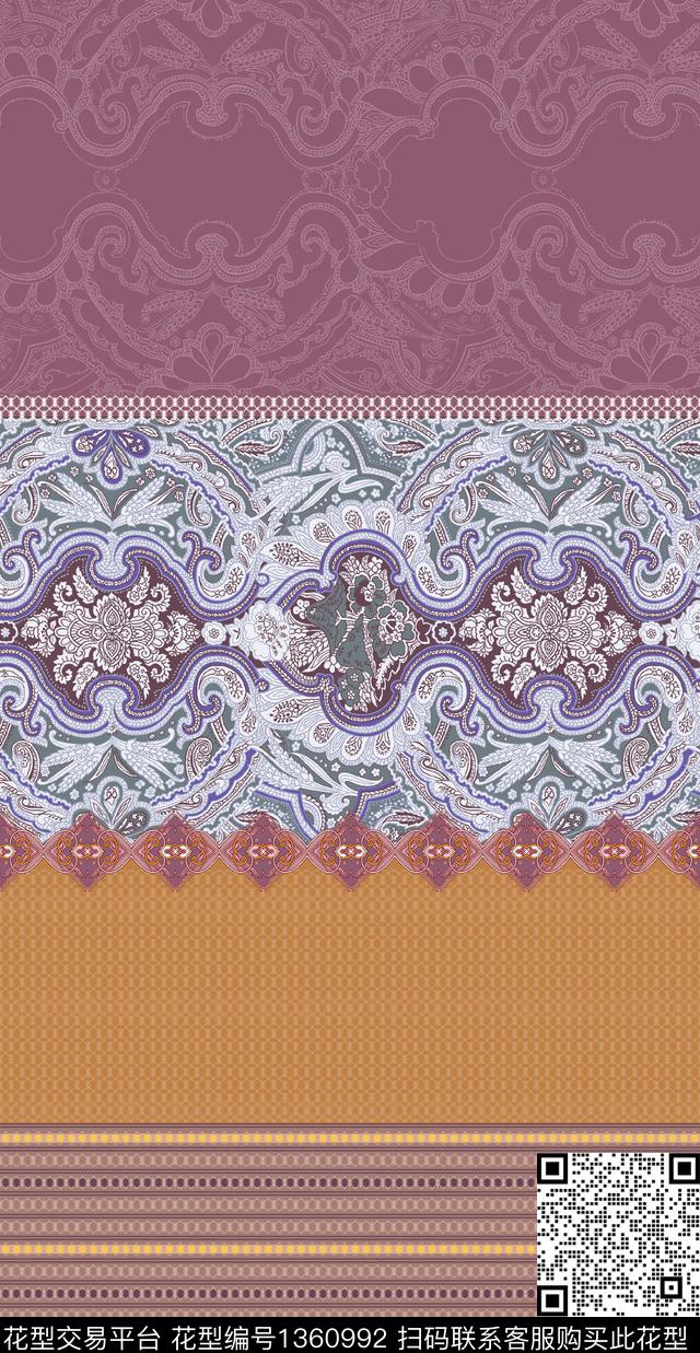 数码华亿平台民族风大牌风数码印花华亿平台下载（图片编号: 1360992） - 瓦栏（Walan）