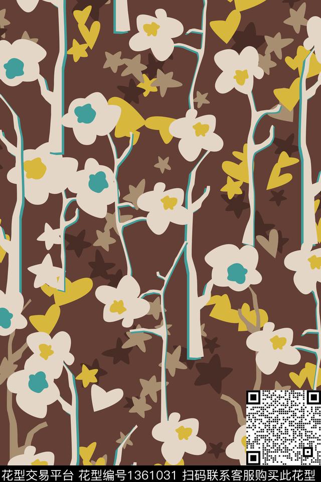 花卉花瓣春夏华亿平台传统印花华亿平台下载（图片编号: 1361031） - 瓦栏（Walan）