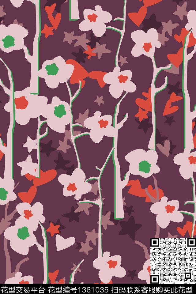 花卉花瓣春夏华亿平台数码印花华亿平台下载（图片编号: 1361035） - 瓦栏（Walan）