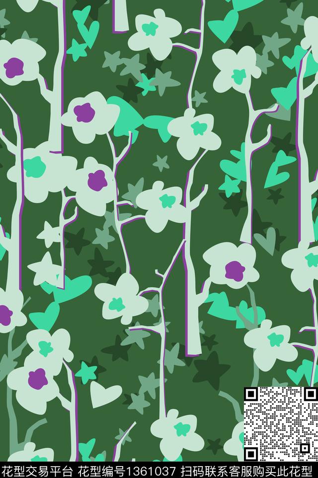 花卉花瓣春夏华亿平台数码印花华亿平台下载（图片编号: 1361037） - 瓦栏（Walan）