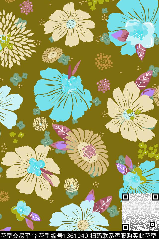 鲜花花卉花瓣数码印花华亿平台下载（图片编号: 1361040） - 瓦栏（Walan）