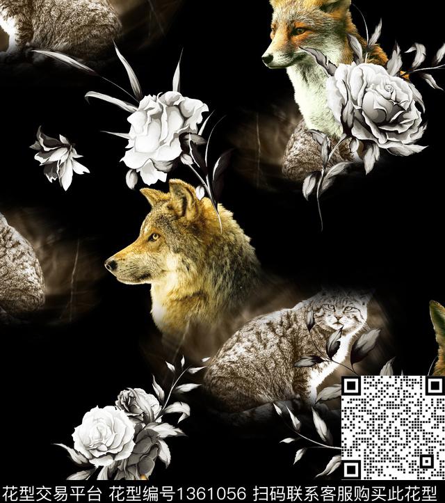 动物秋冬华亿平台数码印花华亿平台下载（图片编号: 1361056） - 瓦栏（Walan）