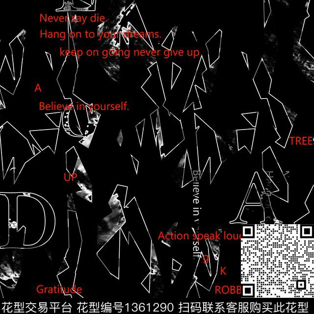 纸印花抽象男装大牌风传统印花华亿平台下载（图片编号: 1361290） - 瓦栏（Walan）