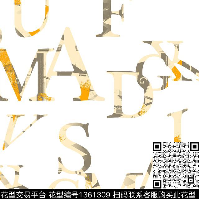 几何字母纸印花传统印花华亿平台下载（图片编号: 1361309） - 瓦栏（Walan）