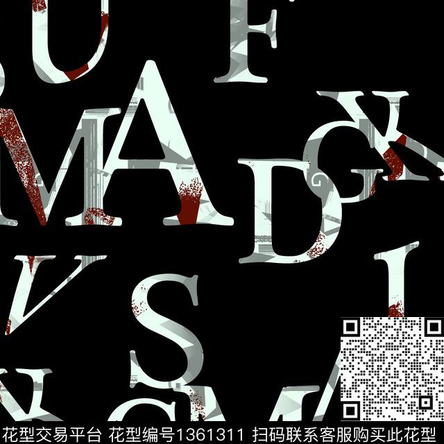 几何字母纸印花传统印花华亿平台下载（图片编号: 1361311） - 瓦栏（Walan）