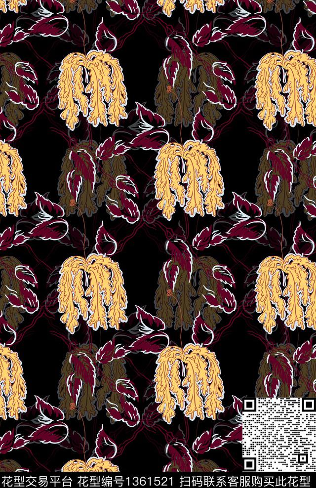 时尚复古数码印花华亿平台下载（图片编号: 1361521） - 瓦栏（Walan）