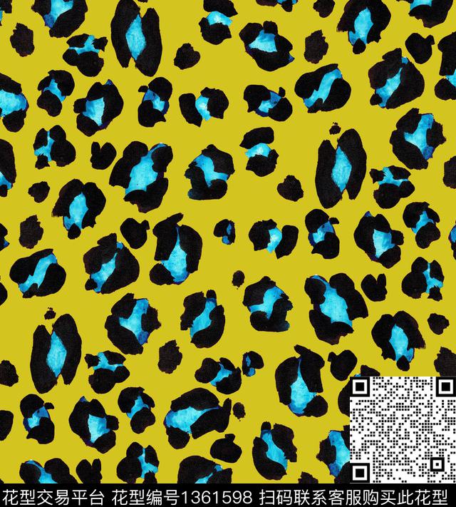豹纹大牌风彩色底数码印花华亿平台下载（图片编号: 1361598） - 瓦栏（Walan）