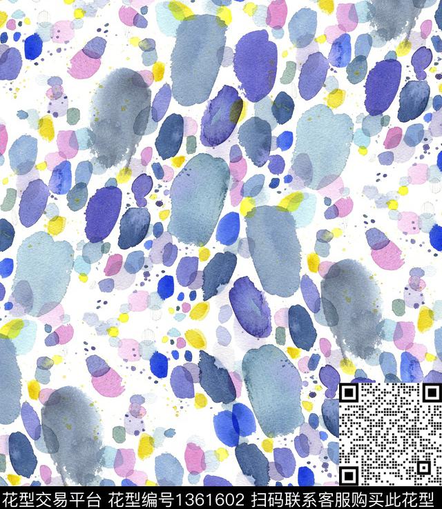 字母小碎花抽象手绘数码印花华亿平台下载（图片编号: 1361602） - 瓦栏（Walan）