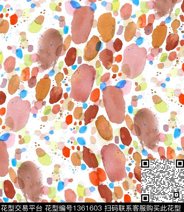 字母小碎花抽象手绘数码印花华亿平台下载（图片编号: 1361603） - 瓦栏（Walan）