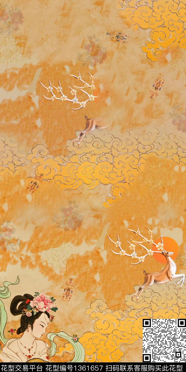 人物民族风中国风数码印花华亿平台下载（图片编号: 1361657） - 瓦栏（Walan）