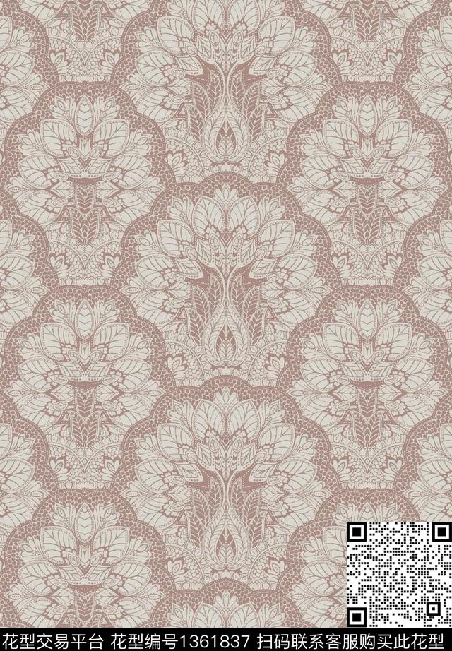 定位花佩斯利民族风传统印花华亿平台下载（图片编号: 1361837） - 瓦栏（Walan）