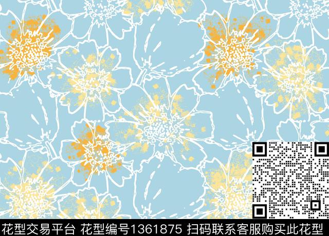 绿植树叶紫藤花男装传统印花华亿平台下载（图片编号: 1361875） - 瓦栏（Walan）