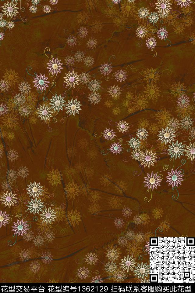 民族风花卉面料数码印花华亿平台下载（图片编号: 1362129） - 瓦栏（Walan）