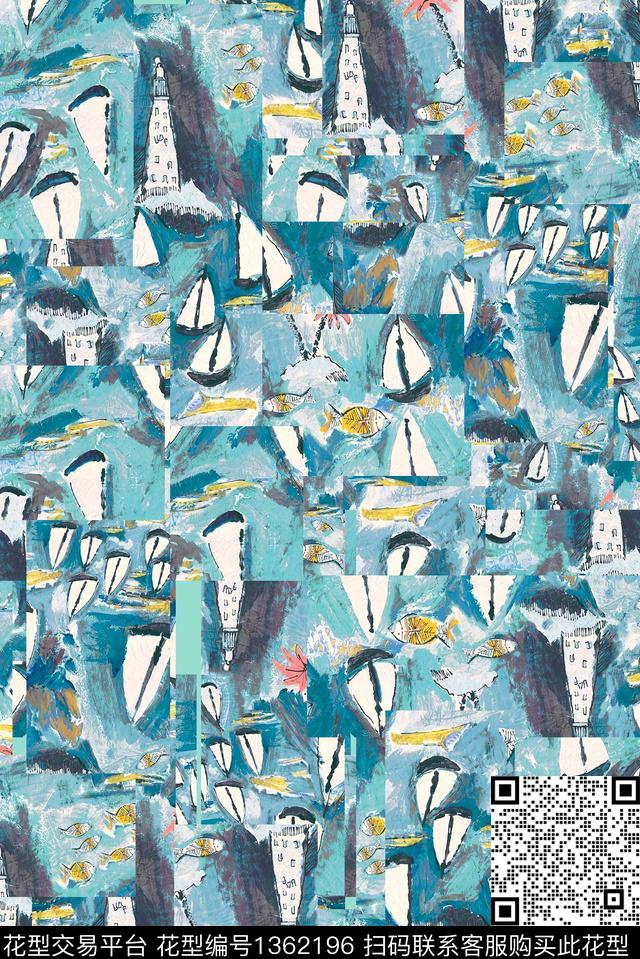 帆船休闲数码印花华亿平台下载（图片编号: 1362196） - 瓦栏（Walan）