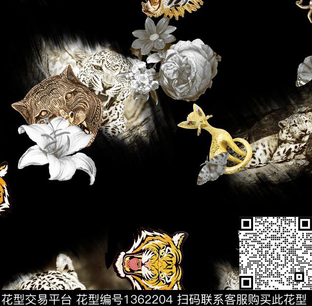 动物秋冬华亿平台数码印花华亿平台下载（图片编号: 1362204） - 瓦栏（Walan）