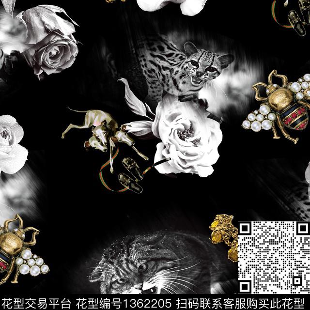 动物秋冬华亿平台数码印花华亿平台下载（图片编号: 1362205） - 瓦栏（Walan）