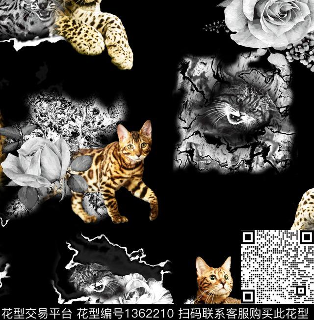 动物秋冬华亿平台数码印花华亿平台下载（图片编号: 1362210） - 瓦栏（Walan）