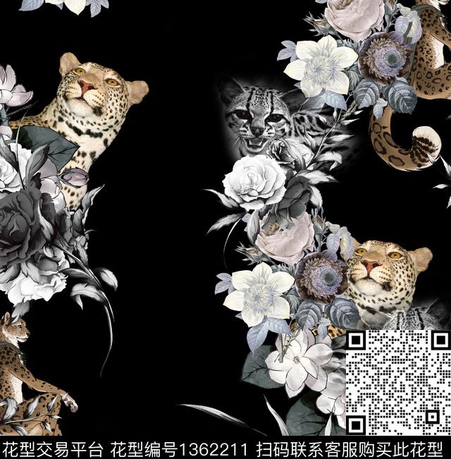 动物秋冬华亿平台数码印花华亿平台下载（图片编号: 1362211） - 瓦栏（Walan）