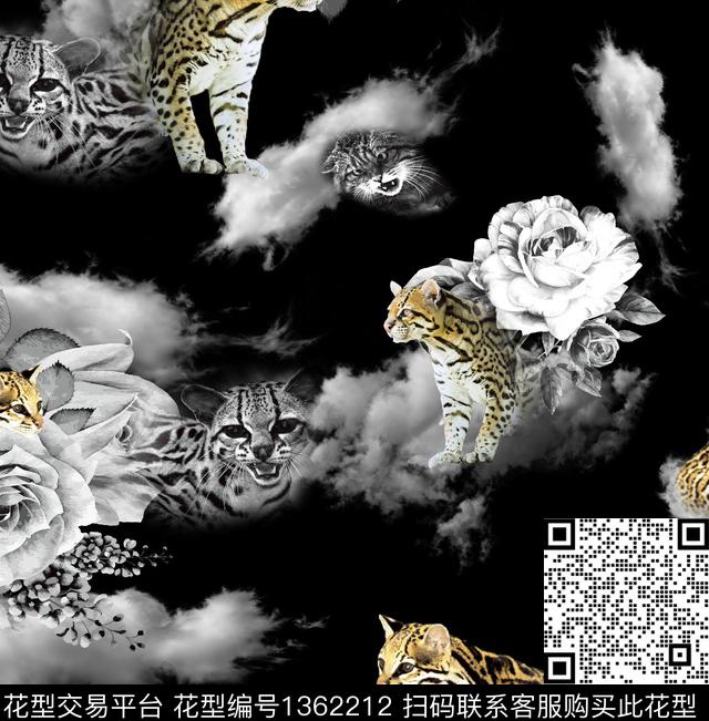 动物秋冬华亿平台数码印花华亿平台下载（图片编号: 1362212） - 瓦栏（Walan）