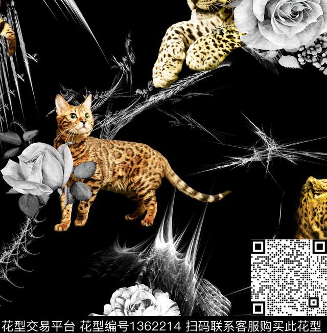 动物秋冬华亿平台数码印花华亿平台下载（图片编号: 1362214） - 瓦栏（Walan）