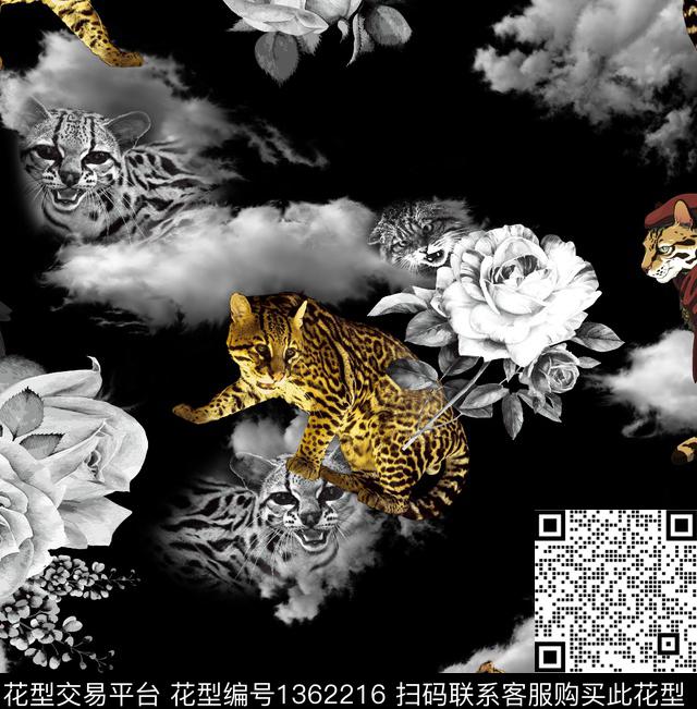 动物秋冬华亿平台数码印花华亿平台下载（图片编号: 1362216） - 瓦栏（Walan）