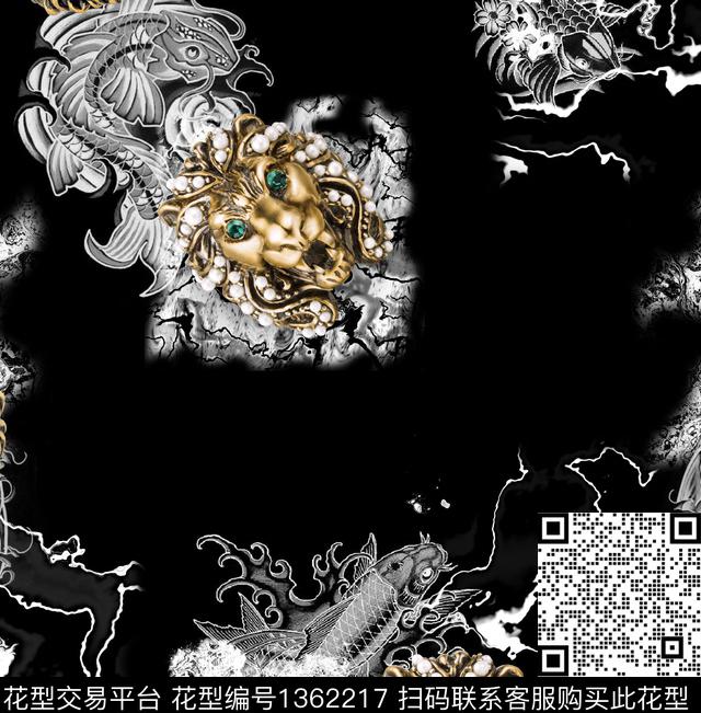 动物秋冬华亿平台数码印花华亿平台下载（图片编号: 1362217） - 瓦栏（Walan）