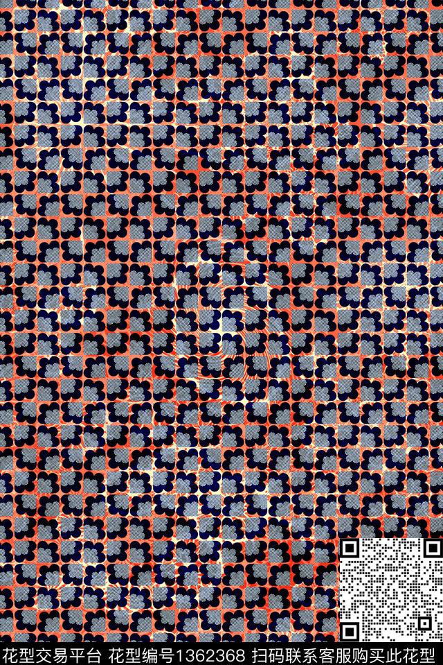 几何花卉抽象花卉大牌风数码印花华亿平台下载（图片编号: 1362368） - 瓦栏（Walan）