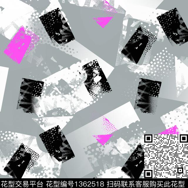 几何纸印花抽象男装传统印花华亿平台下载（图片编号: 1362518） - 瓦栏（Walan）