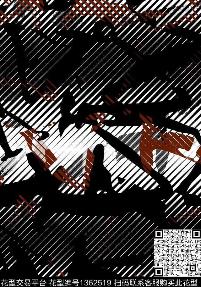 几何纸印花抽象男装传统印花华亿平台下载（图片编号: 1362519） - 瓦栏（Walan）