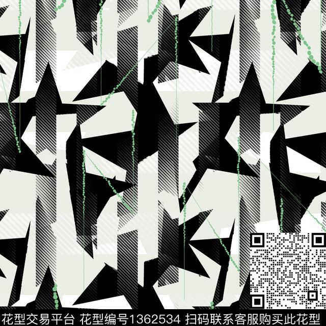 几何纸印花抽象男装传统印花华亿平台下载（图片编号: 1362534） - 瓦栏（Walan）