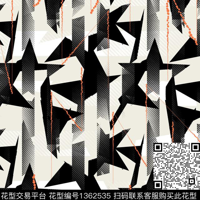 几何纸印花抽象男装传统印花华亿平台下载（图片编号: 1362535） - 瓦栏（Walan）