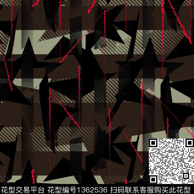 几何纸印花抽象男装传统印花华亿平台下载（图片编号: 1362536） - 瓦栏（Walan）