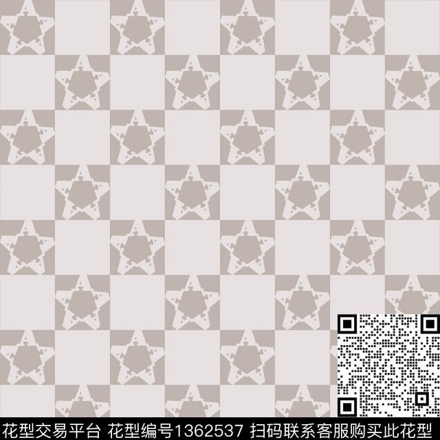 几何字母格子传统印花华亿平台下载（图片编号: 1362537） - 瓦栏（Walan）