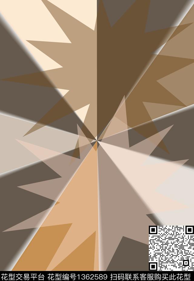 线条几何抽象数码印花华亿平台下载（图片编号: 1362589） - 瓦栏（Walan）