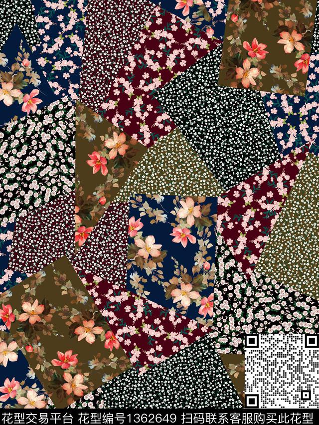 民族风花卉小碎花数码印花华亿平台下载（图片编号: 1362649） - 瓦栏（Walan）