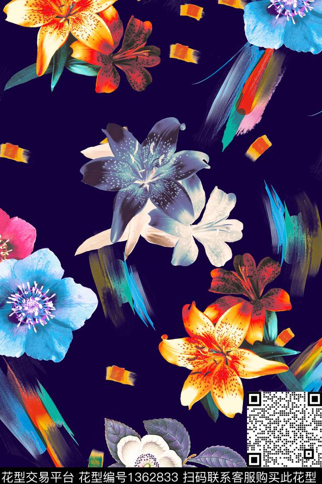 数码华亿平台花卉数码印花华亿平台下载（图片编号: 1362833） - 瓦栏（Walan）