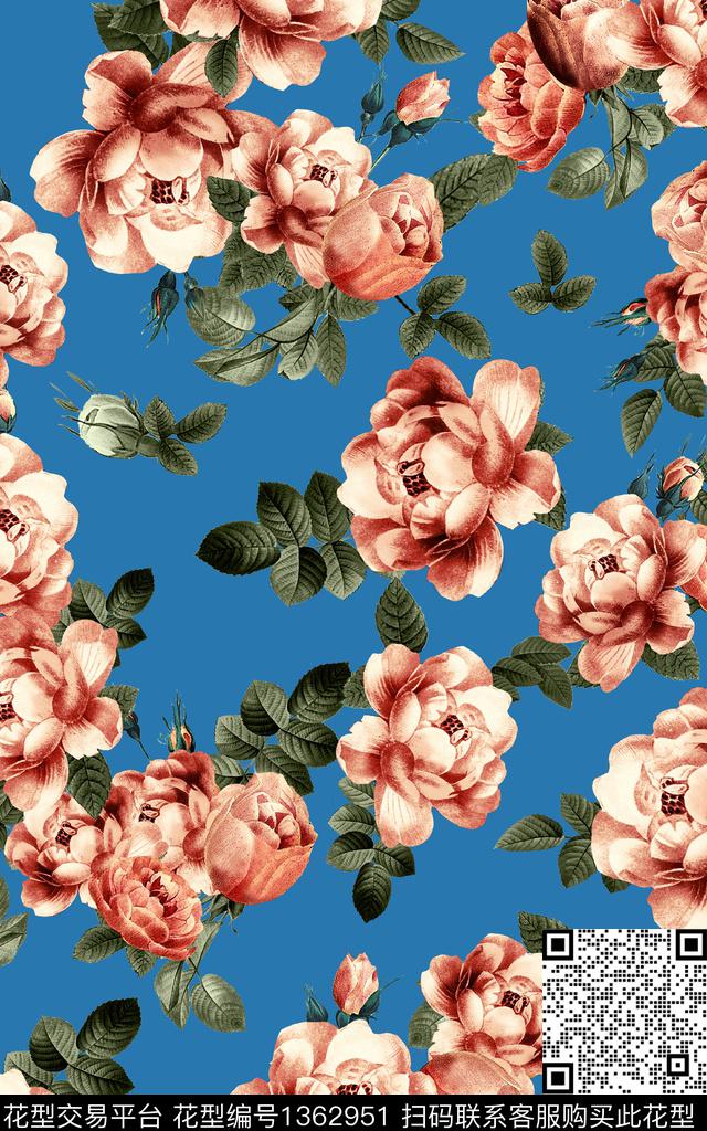 动物花卉深圳花卉数码印花华亿平台下载（图片编号: 1362951） - 瓦栏（Walan）